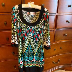 Fun summer dress with great color!